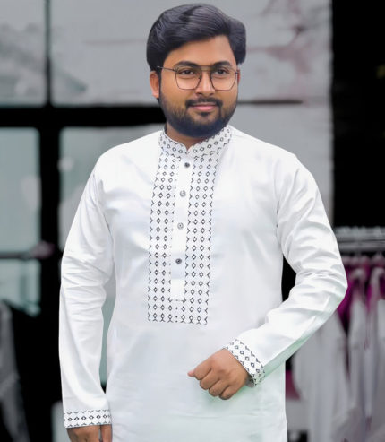 সাদা কালার পাঞ্জাবী  (Code 131)